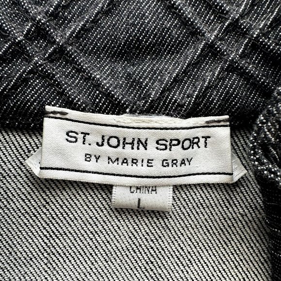 St. John Sport Dark Denim Ruffle Jacket - Picture 10 of 14